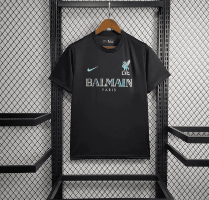 24/25 Maillot D'Entraînement Liverpool X Balmain Noir