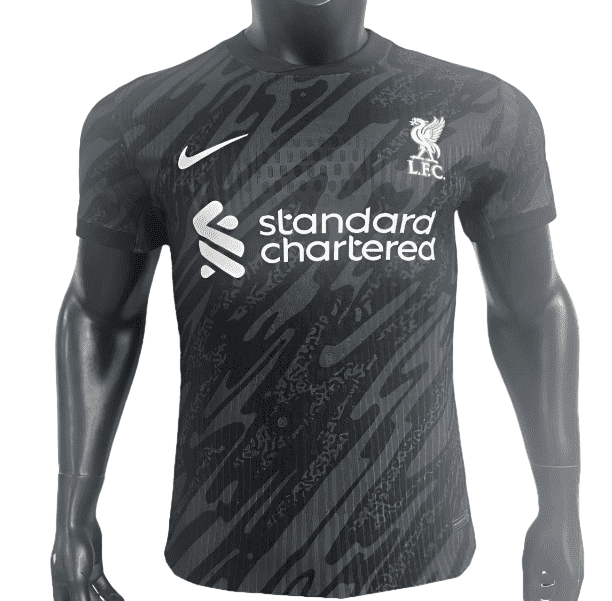 Versione giocatore 24/25 maglia portiere nero Liverpool