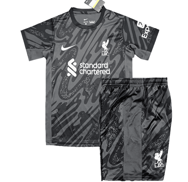 24/25 kit bambini maglia portiere nero Liverpool