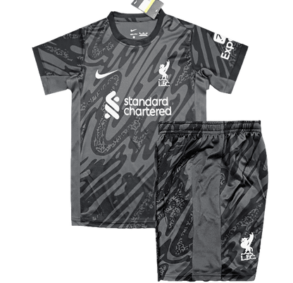 24/25 Enfants Kit Liverpool Noir Maillot De Gardien