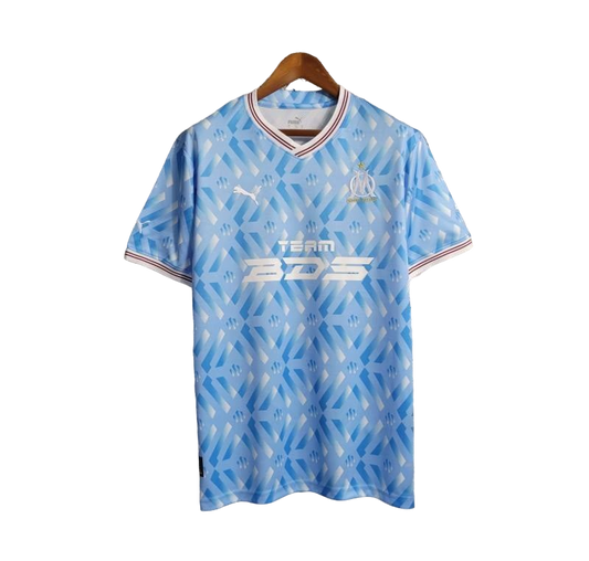 23-24 Olympique Marseille Blaues Trainings-Sonderausgabe-Trikot