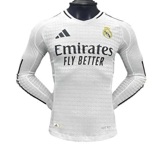 Player Version 24/25 Real Madrid Home Long Sleeve Jersey