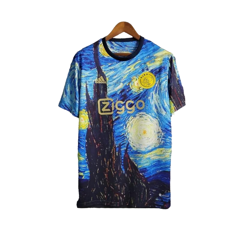 23 24 AJAX X Vincent Van Gogh Vincent Van Gogh Oil Painting Starry Night T-Shirts