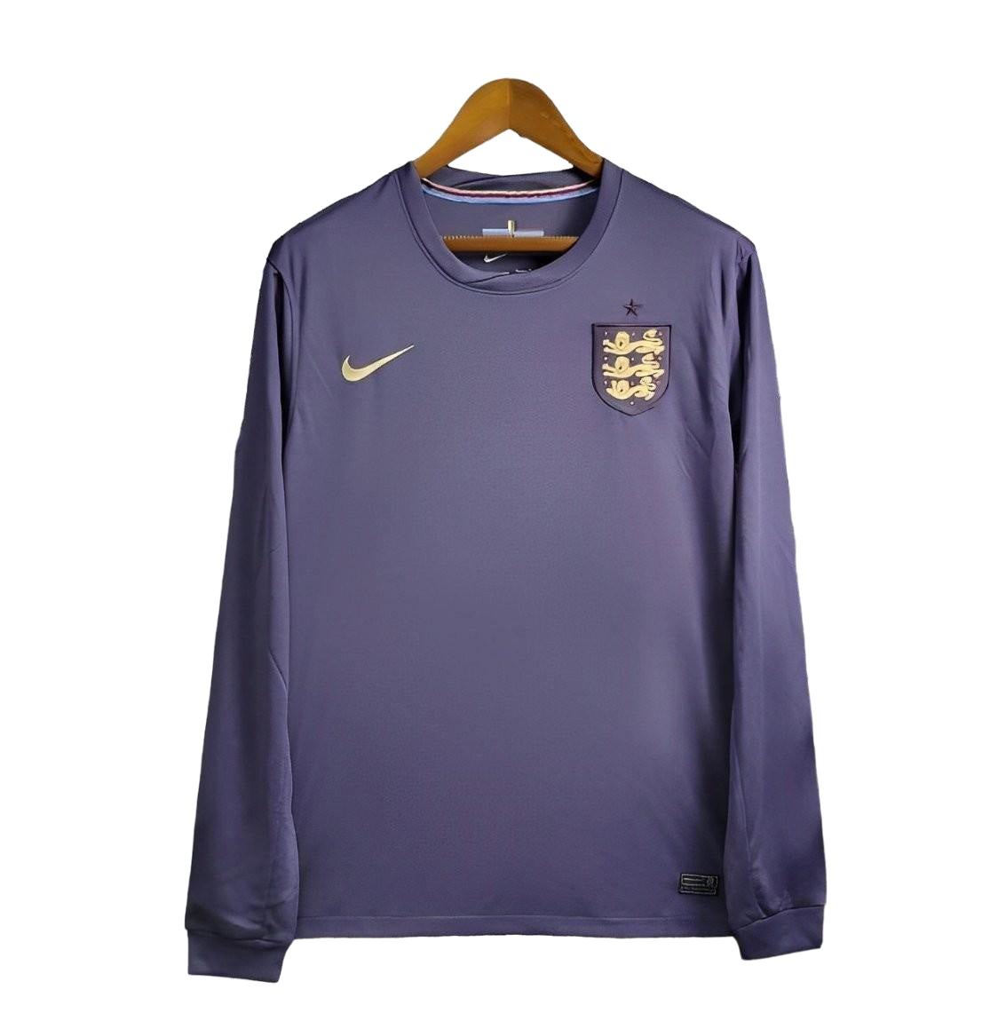 2024 Engeland weg Navy Jersey met lange mouwen