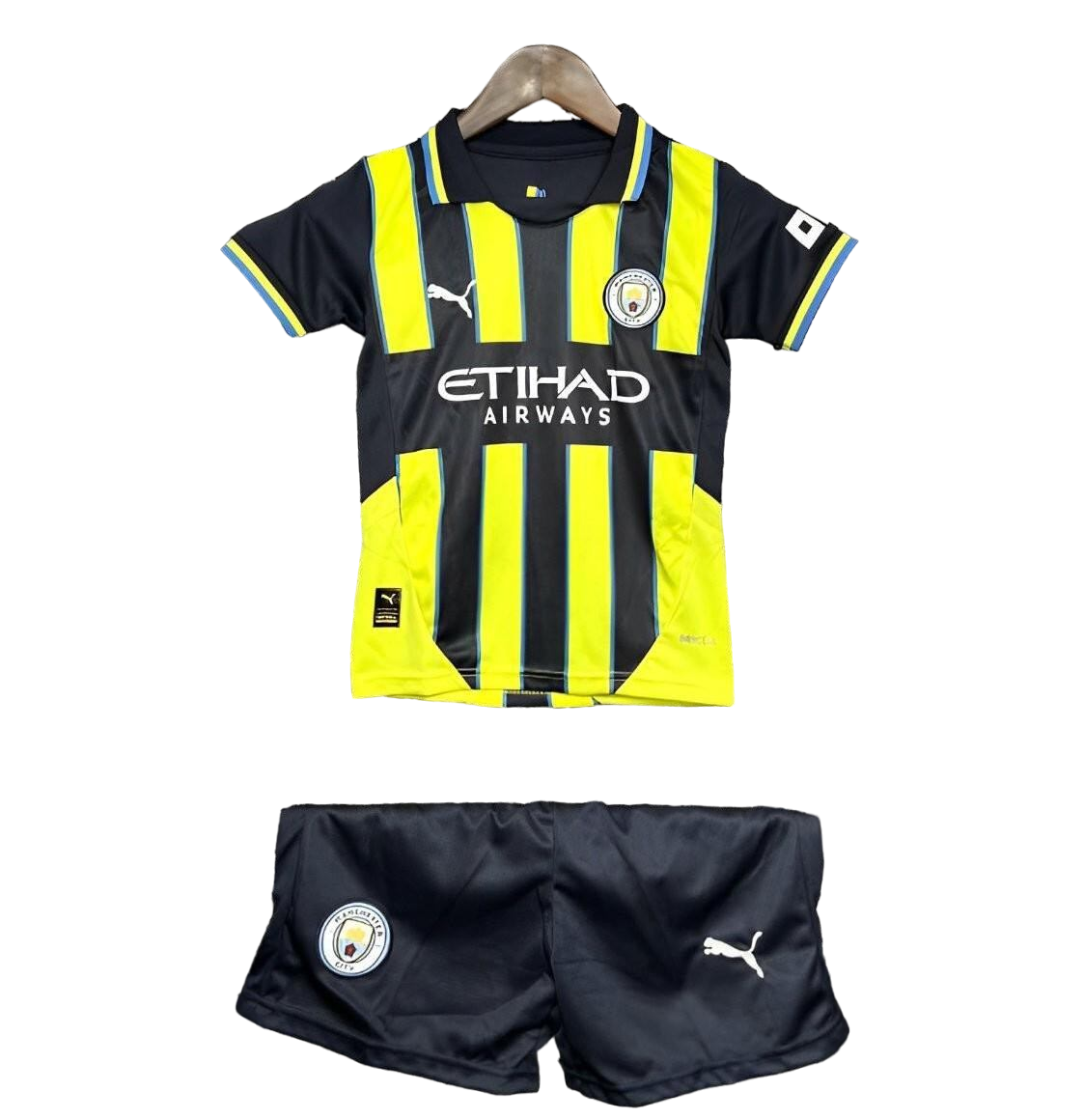 24/25 Kids Kit Manchester City ar Away Jersey City.