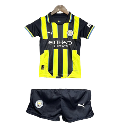 24/25 Kids Kit Manchester City ar Away Jersey City.