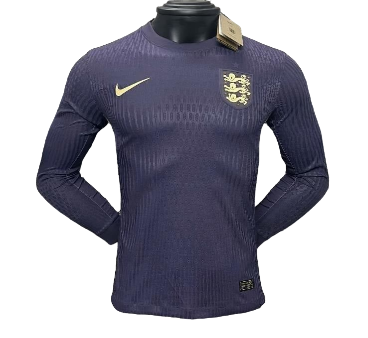 Versión del jugador 2024 Inglaterra lejos de manga larga Jersey