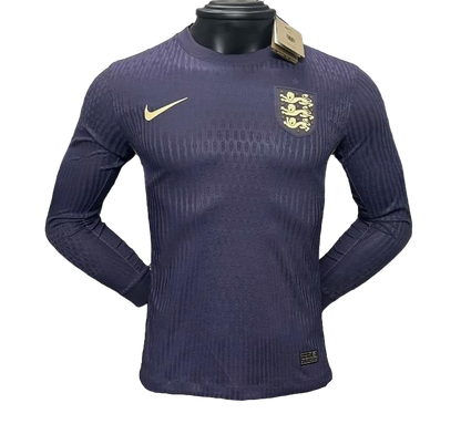 Versión del jugador 2024 Inglaterra lejos de manga larga Jersey