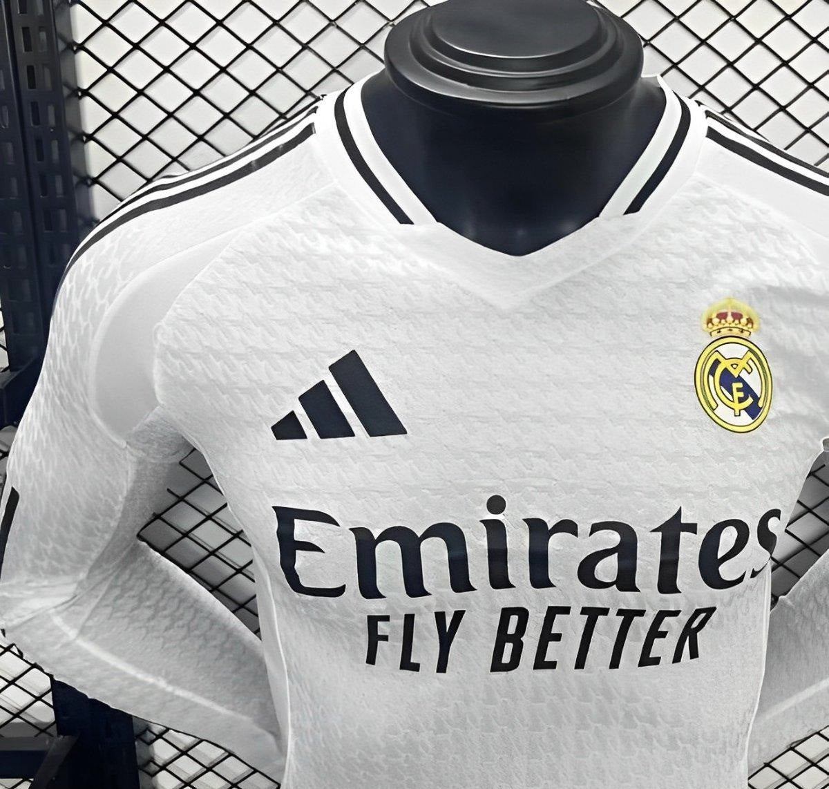 Spelerversie 24/25 Real Madrid Home Jersey met lange mouwen