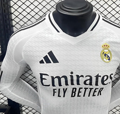 Spelerversie 24/25 Real Madrid Home Jersey met lange mouwen