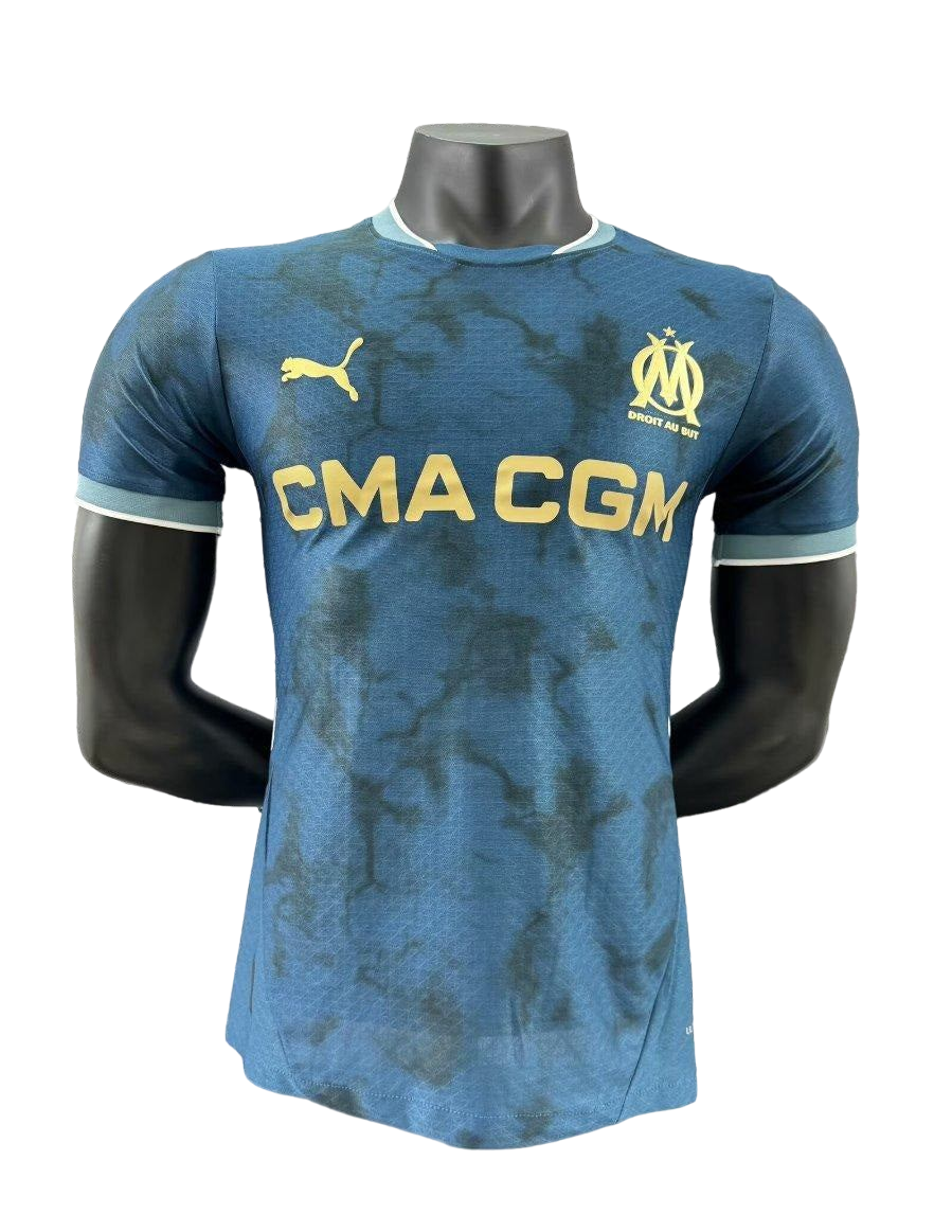 Versión del jugador 24/25 Olympic Marseille Away Navy Jersey