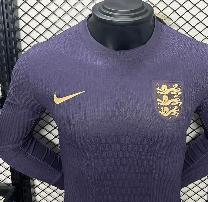 Versión del jugador 2024 Inglaterra lejos de manga larga Jersey