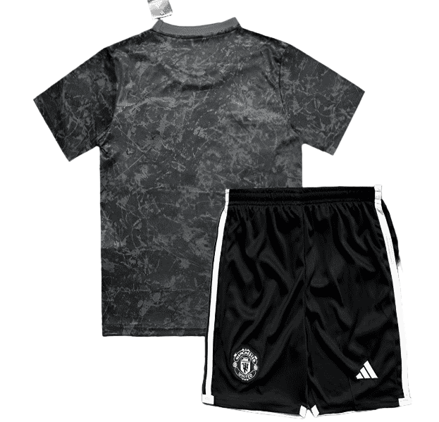 23/24 Kids Kit Manchester United Vor dem Spiel The Stone Roses Zusammenarbeit mit Hinweis auf Jersey