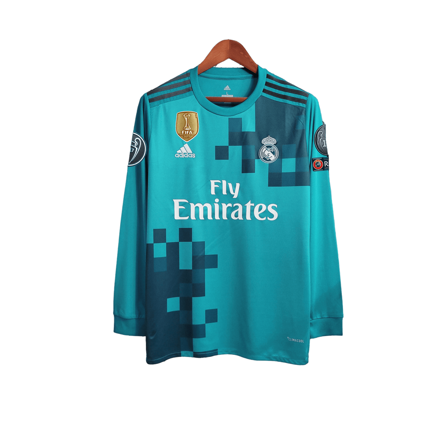 Real Madrid Tríú 17/18-Champions League-Sleeve Fada