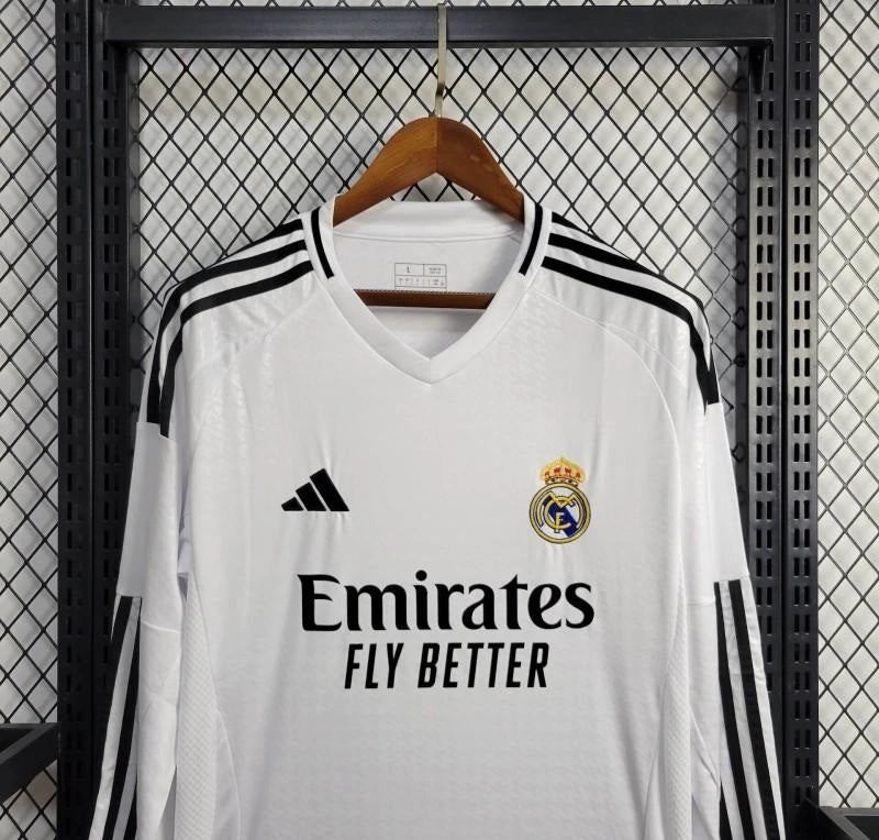 24/25 Real Madrid Home Jersey met lange mouwen