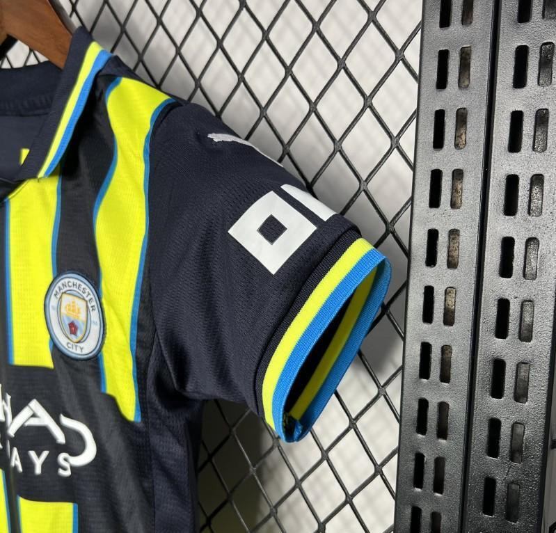 24/25 Kids Kit Manchester City ar Away Jersey City.