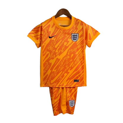 2024 KIDS Kit England Goalkeeper Yellow Jersey