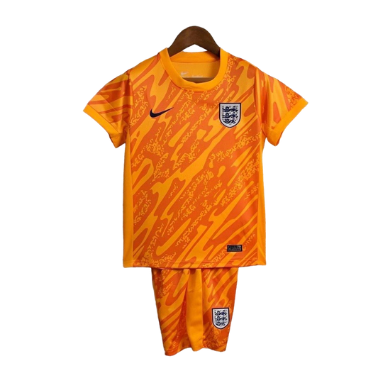 2024 KIDS Kit England Goalkeeper Yellow Jersey