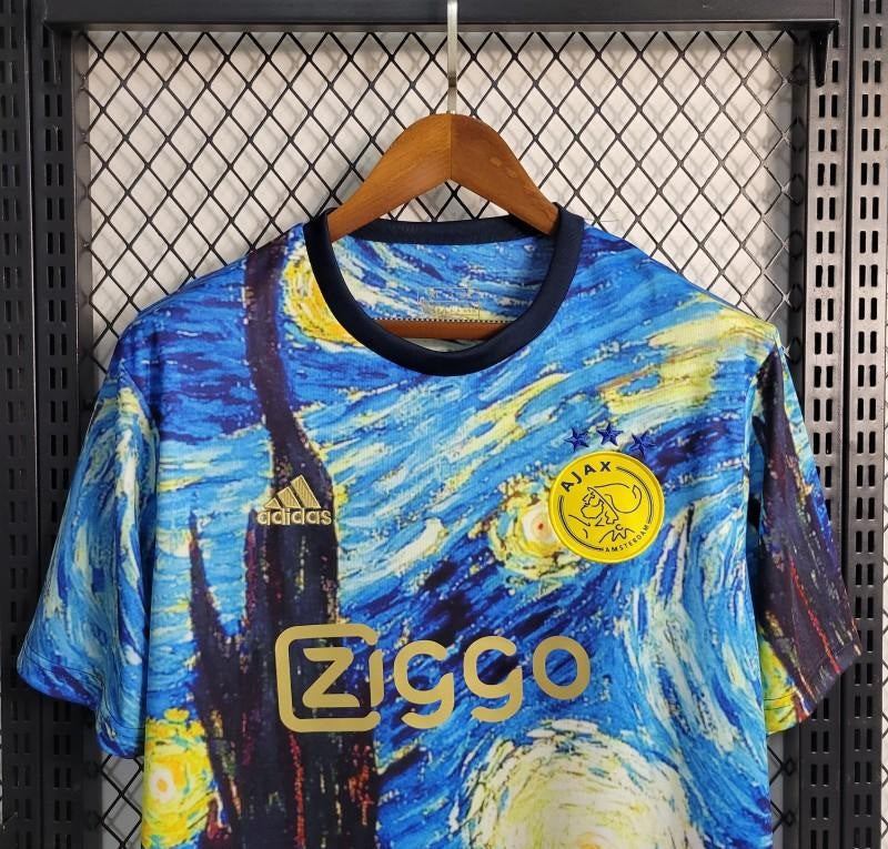 23 24 AJAX X Vincent Van Gogh Vincent Van Gogh pittura a olio notte stellata T-shirt