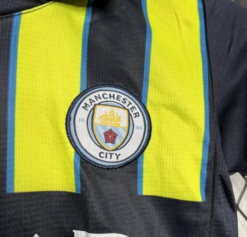 24/25 Kids Kit Manchester City ar Away Jersey City.