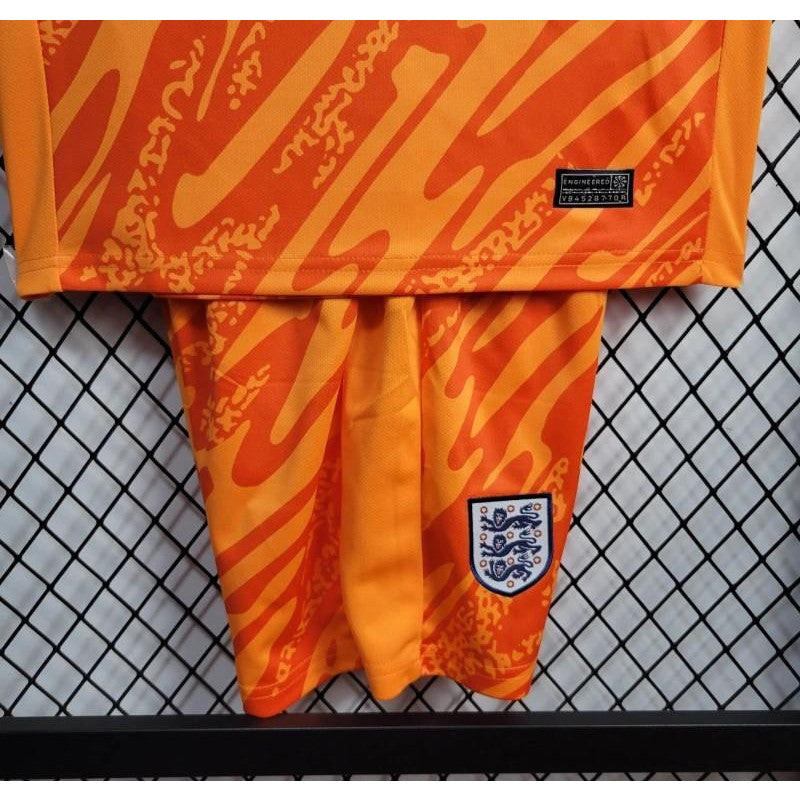 2024 KIDS Kit Angleterre Gardien de but Maillot Jaune