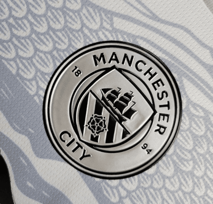 24/25 Manchester City Puma Jahr des Drachen Weißes Langarm-Trikot