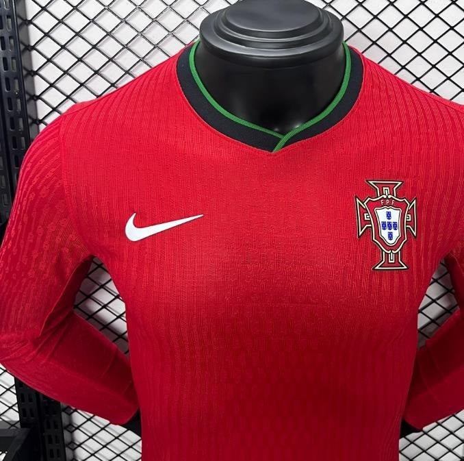 Spieler Version 2024 Portugal Home Langarm Jersey