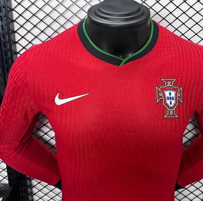 Player Version 2024 Portugal Home Long Sleeve Jersey