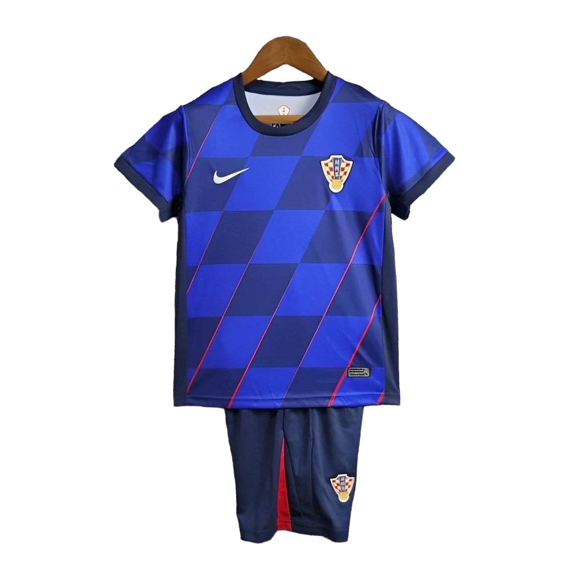 2024 KINDEREN Kit Kroatië weg Blue Jersey