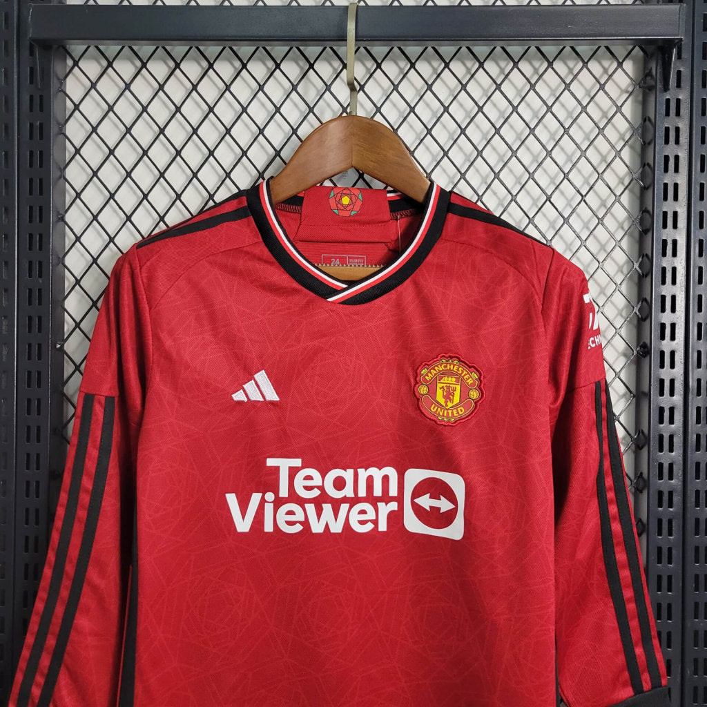 Kids Kit - Manchester United Main 23/24-Sleeve Fada