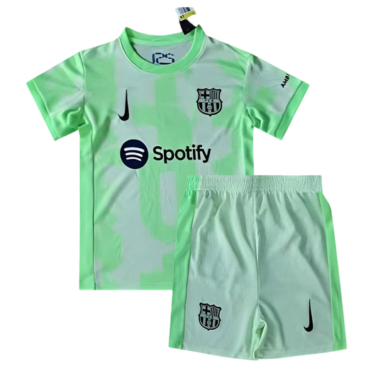 24/25 Kids Kit Barcelona Derde Groene Jersey