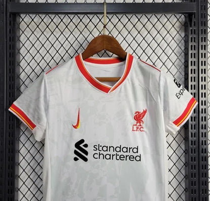 24/25 Kids Kit Liverpool Third White Jersey