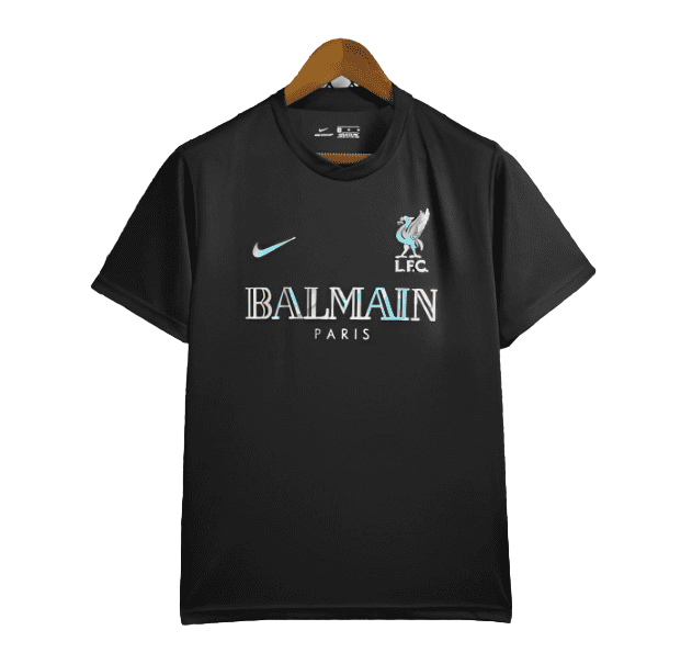 24/25 Maillot D'Entraînement Liverpool X Balmain Noir