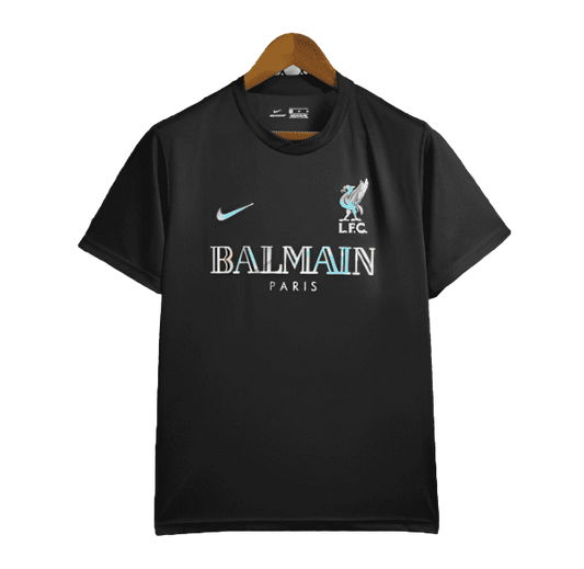 24/25 Maillot D'Entraînement Liverpool X Balmain Noir