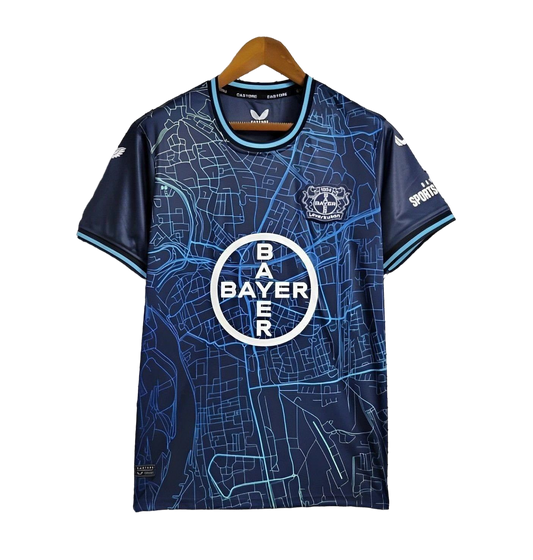 24/25 Bayer 04 Leverkusen Holzkohle blaues Spezial trikot.