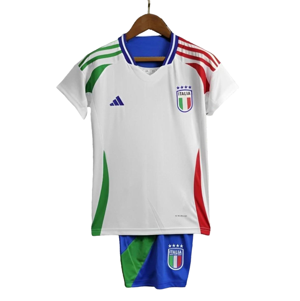 2024 Kit Bambini Italia Via Maglia Bianca