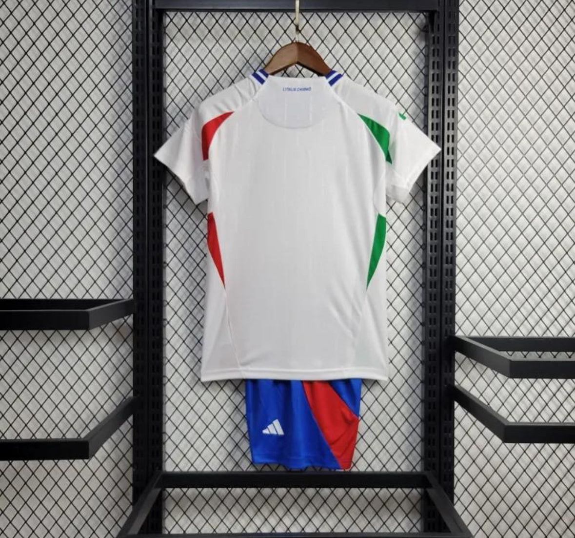 2024 Kit Bambini Italia Via Maglia Bianca