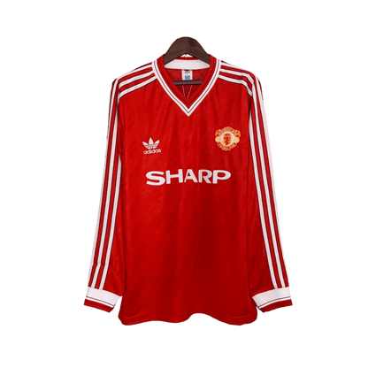 Manchester United Principal 86/87-Manga larga