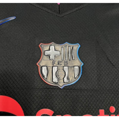 24/25 Niños Kit Barcelona Away Negro Jersey