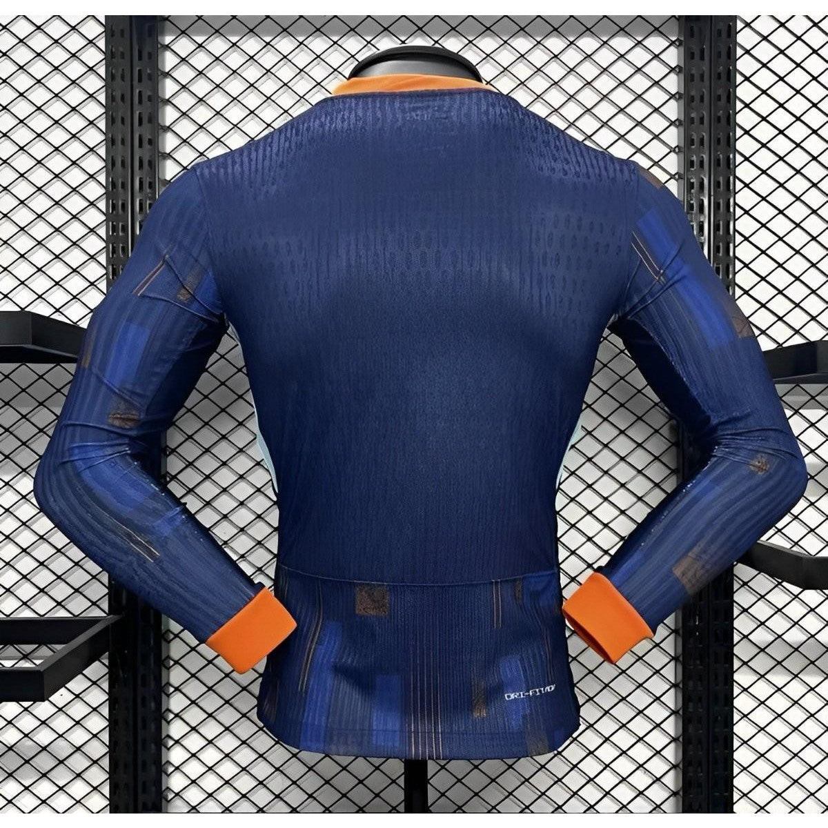 Player Version 2024 Netherlands Away Long Sleeve Jersey