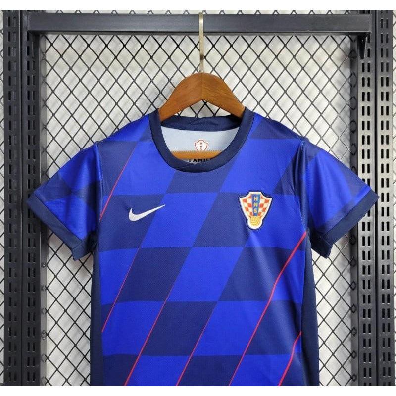 2024 KIDS Kit Kroatien Auswärts Blue Jersey