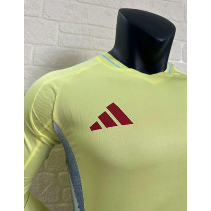 Player Version 2024 Maillot à Manches Longues Jaune Espagne Extérieur