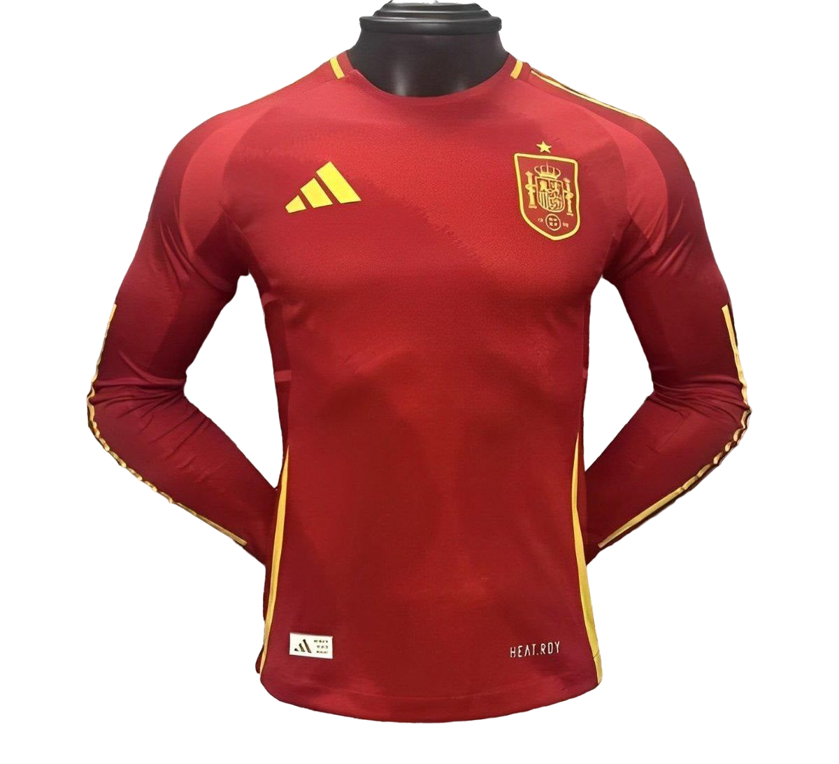 Speler versie 2024 Spanje Thuis Lange Mouw Jersey